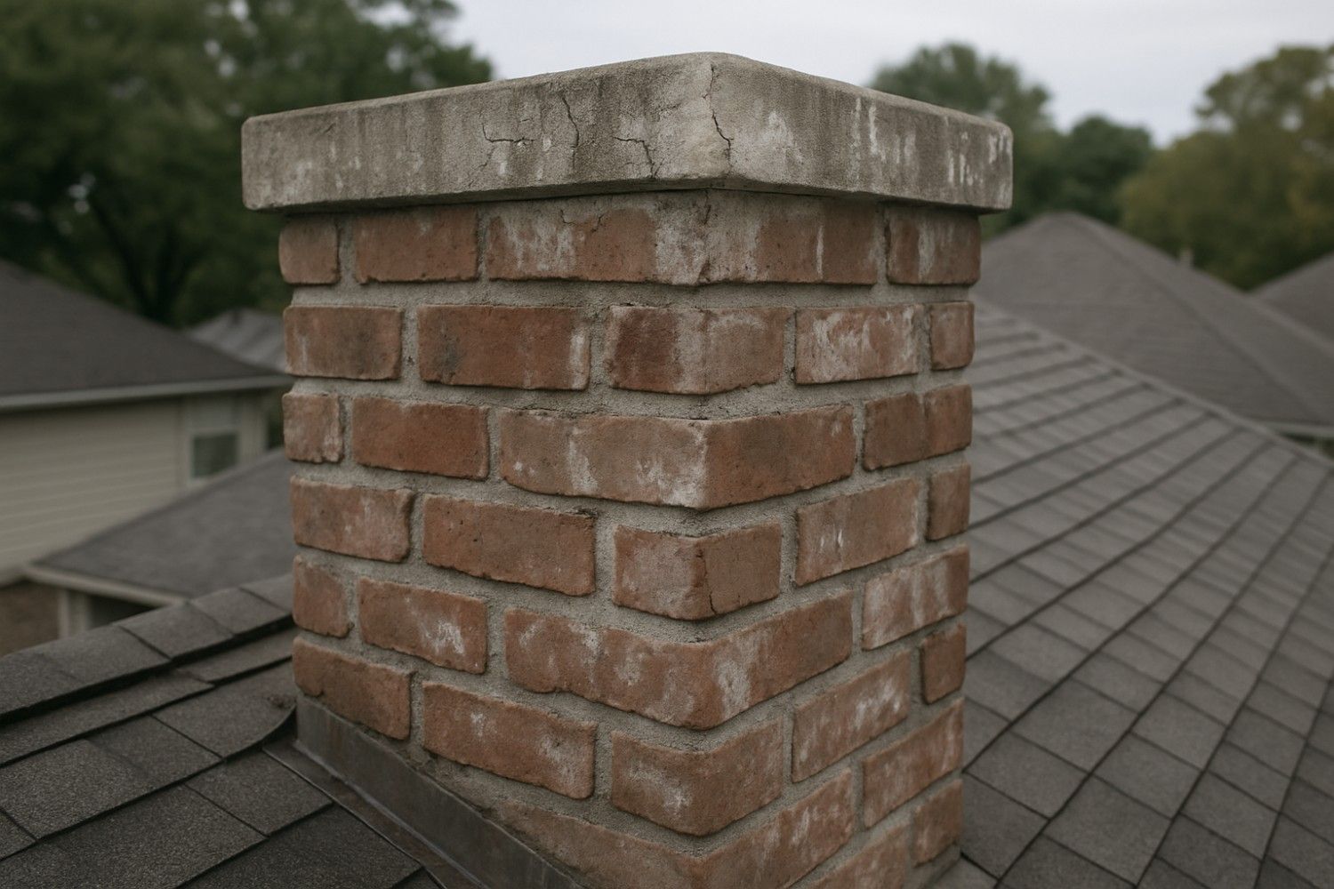 Chimney leak inspection in Houston