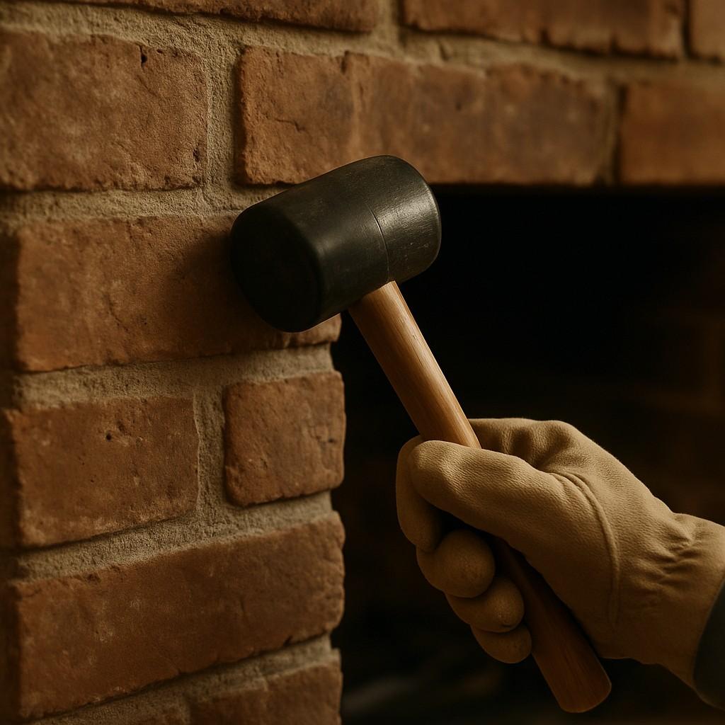 Pairing with slot-5, this image reinforces the 'surface suitability assessed first' message by showing inspection of the